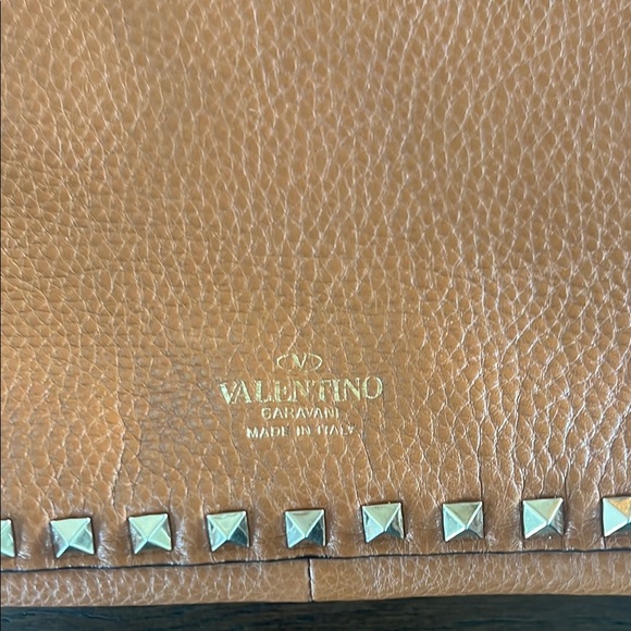 Valentino reversable Black/camel Studded Women's Bag AUTHENTIC - Picture 7 of 12